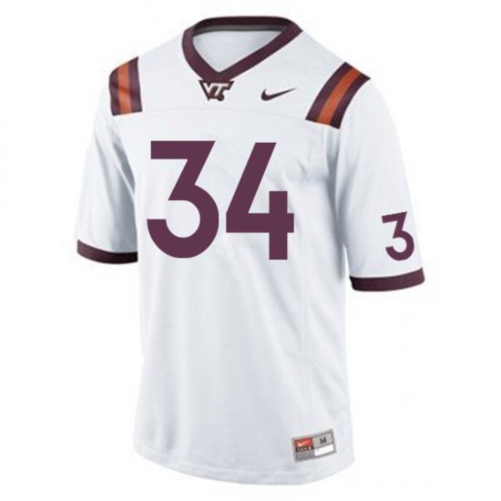 Sale -Maroon Alan Tisdale #34 Virginia Tech Hokies Men High Quality University Football Jersey