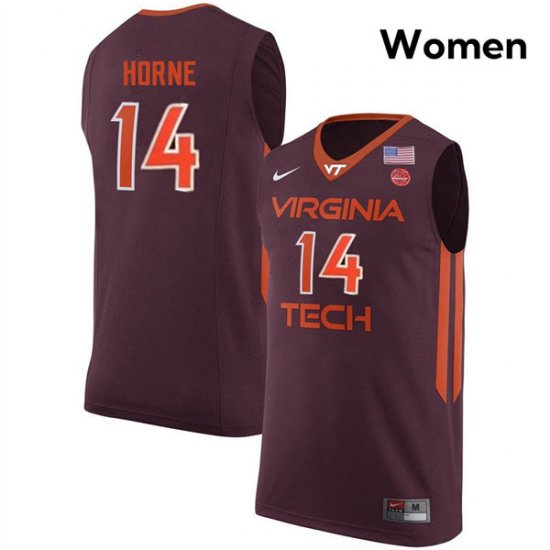 Sale -Maroon P.J. Horne #14 University Women Embroidery Basketball Jersey