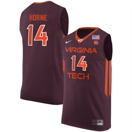 Sale -Maroon P.J. Horne #14 Virginia Tech Hokies Men Fit NCAA Player Basketball Jersey